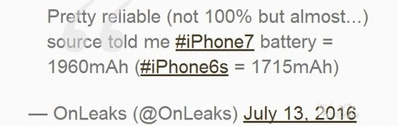 PCB廠資訊：蘋果心里苦 iPhone 7電池大增卻被吐槽
