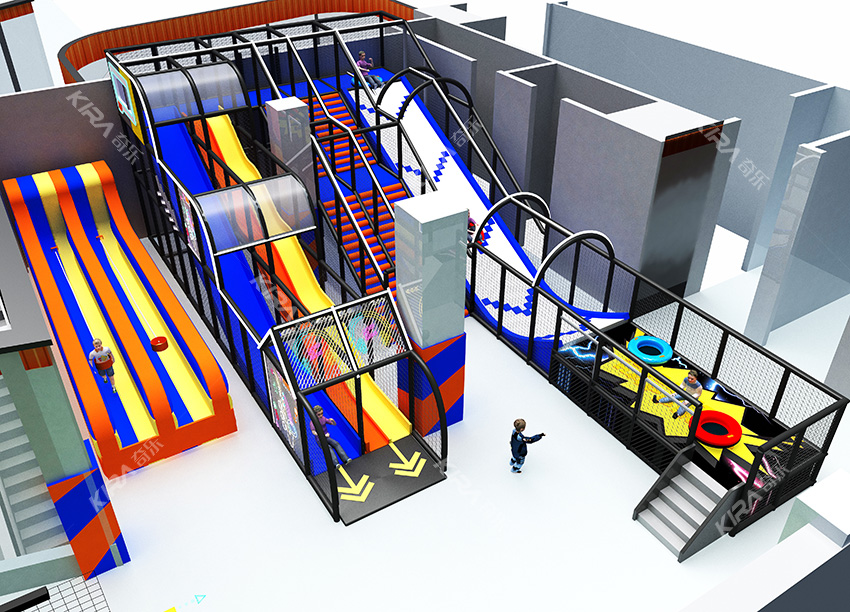 這種一蹦床為主，多種游樂項目結合的運動公園，是當下非常受年輕人喜愛的。